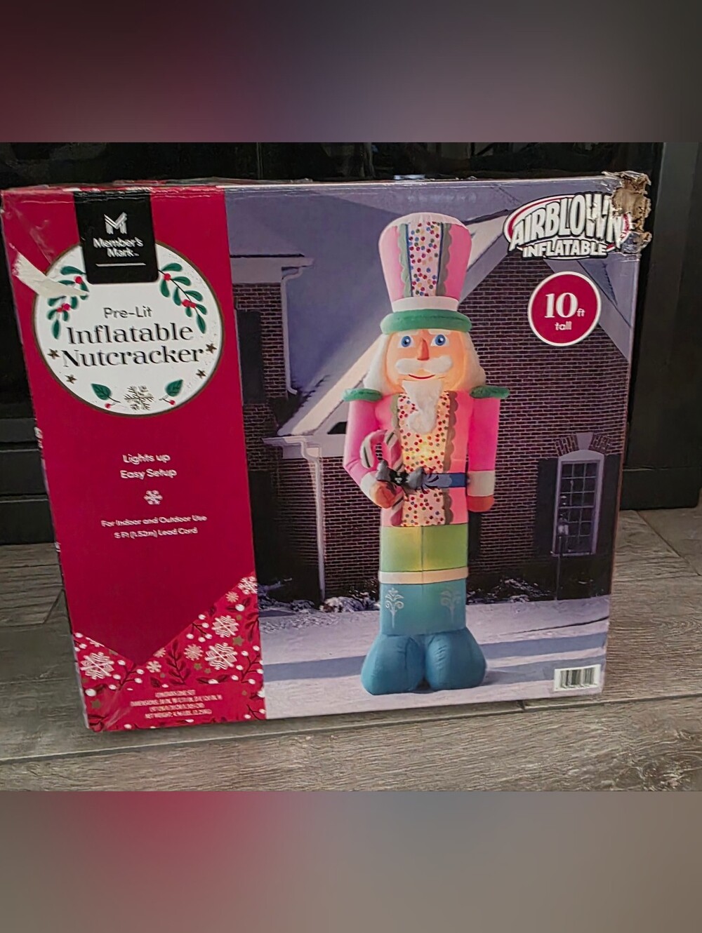 Gemmy Holiday Christmas 10 ft Pink Nutcracker Airblown Inflatable